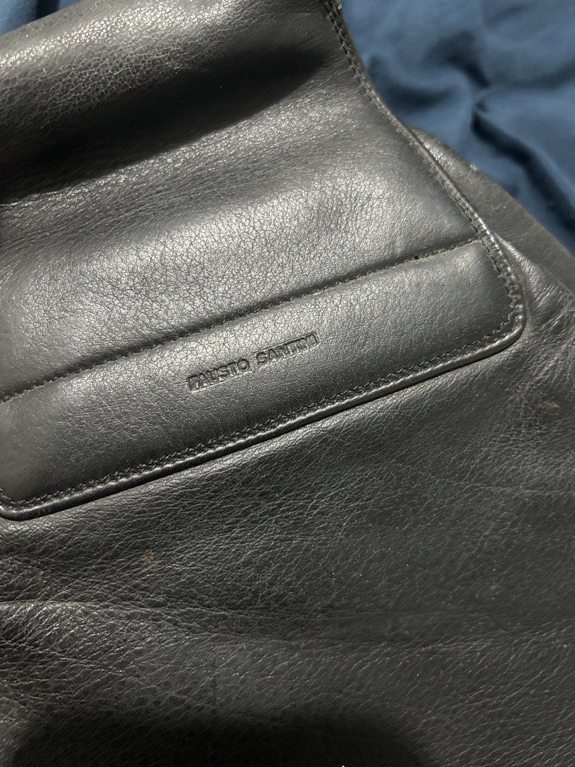 Vintage Fausto Santini Architectural Leather Triangle Bag (Category: Backpacks) located in Caloocan City. Submitted by babydoll696 (Listing ID 1463289471, Image 3). Description: NO ISSUE Tarlac City + Shipp.