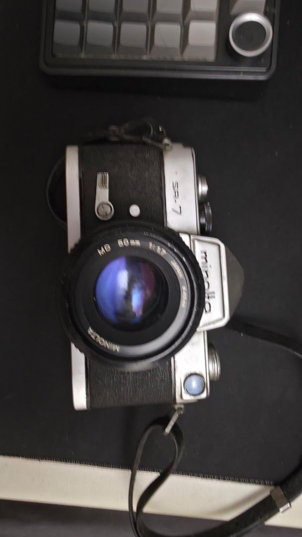 VINTAGE Minolta sr7 (Category: Cameras) located in Makati City. Submitted by jirojarin (Listing ID 1463172325, Image 1). Description: - Vintage Minolta SR-7 film camera - minolta 50mm prime lens - Classic silver and black body - Comes with a strap - Canon lens cap included currently untested but last time used it's working. price is negotiable..