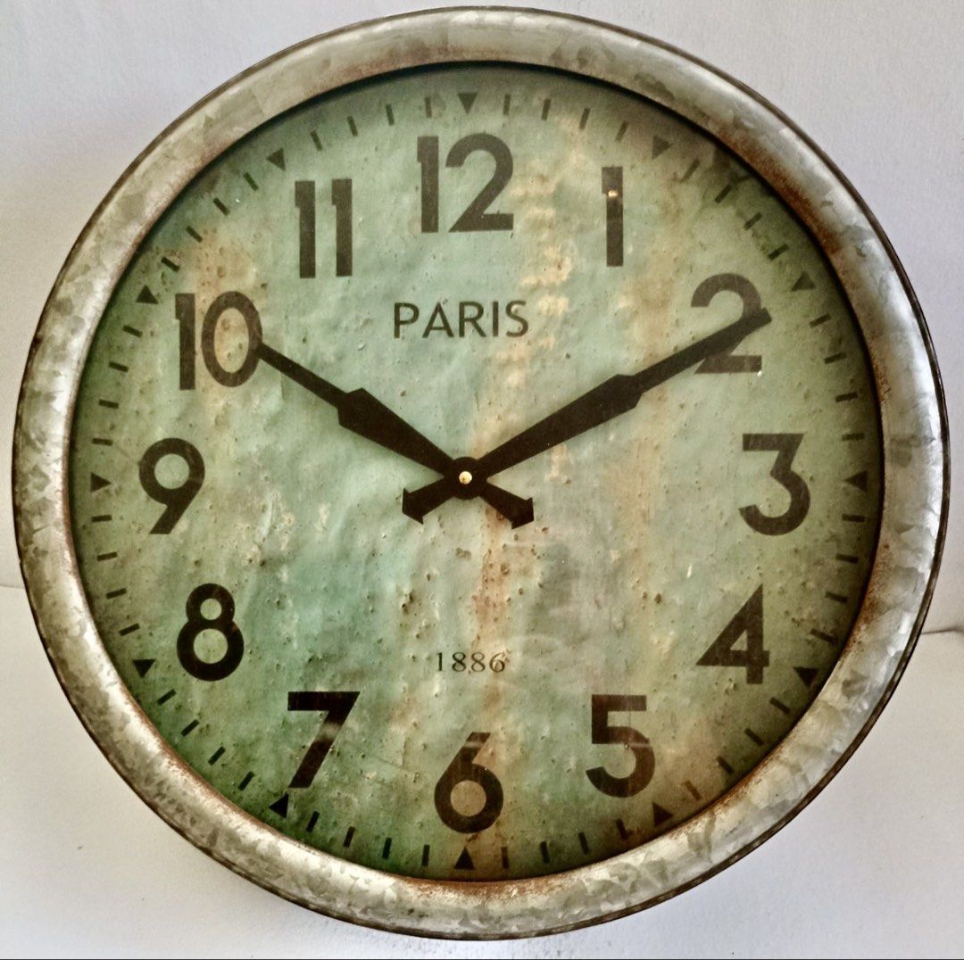 Vintage Paris Metal Wall Clock (Category: Clocks) located in Quezon City. Submitted by thequaintshop (Listing ID 1463247615, Image 1). Description: .