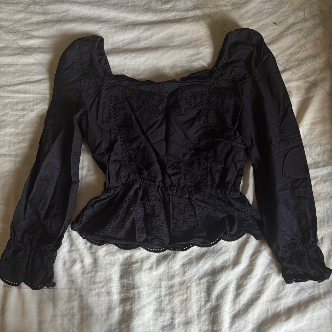 Vintage Premium Eyelet Puff Primark Top (Category: Longsleeves) located in Binan City. Submitted by mypreloved_haul (Listing ID 1463142121, Image 1). Description: LAST PRICE POSTED! FOR SURE BUYERS ONLY! .
