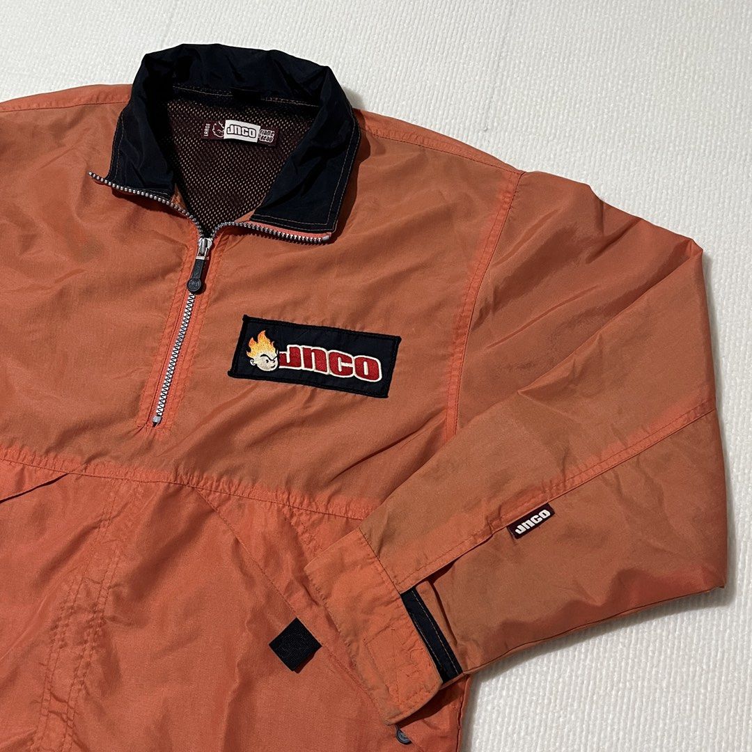 vintage y2k jnco nylon jacket flamehead (Category: Activewear) located in Malay. Submitted by oplt_dept. (Listing ID 1463232796, Image 2). Description: -exellent condition -vintage Y2K essentials -size:Large -width:22.5 -length:27 -made in korea.