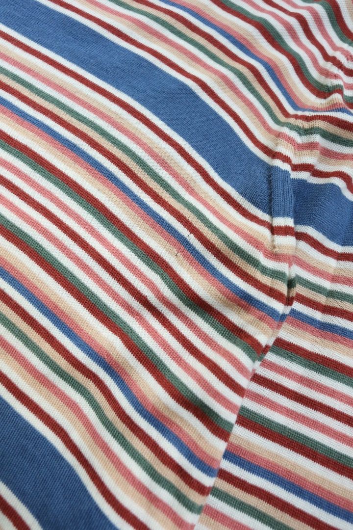 Visvim - F/W 12 - Border Cardigan (Category: Tshirts & Polo Shirts ) located in Manila. Submitted by graymatter_ (Listing ID 1463221174, Image 3). Description: Visvim - F/W 12 - Border Cardigan Tagged Size: 3 Condition: 9/10 Flaws: Pinholes Material: 100% Wool Made in: Japan Dimensions Length: 28 Width: 20 Shoulder: 19 Sleeve: 29.5.