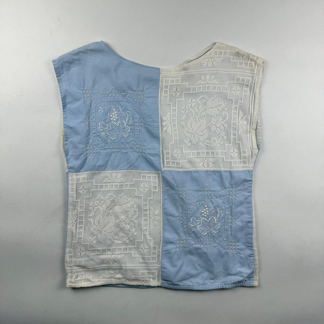 Vivienne Tam Patchwork Flower Embroidered Sleeveless Top (Category: Sleeveless) located in Manila. Submitted by jademax (Listing ID 1463248877, Image 2). Description: Size 1 Length: 22” Pit: 17.5”.