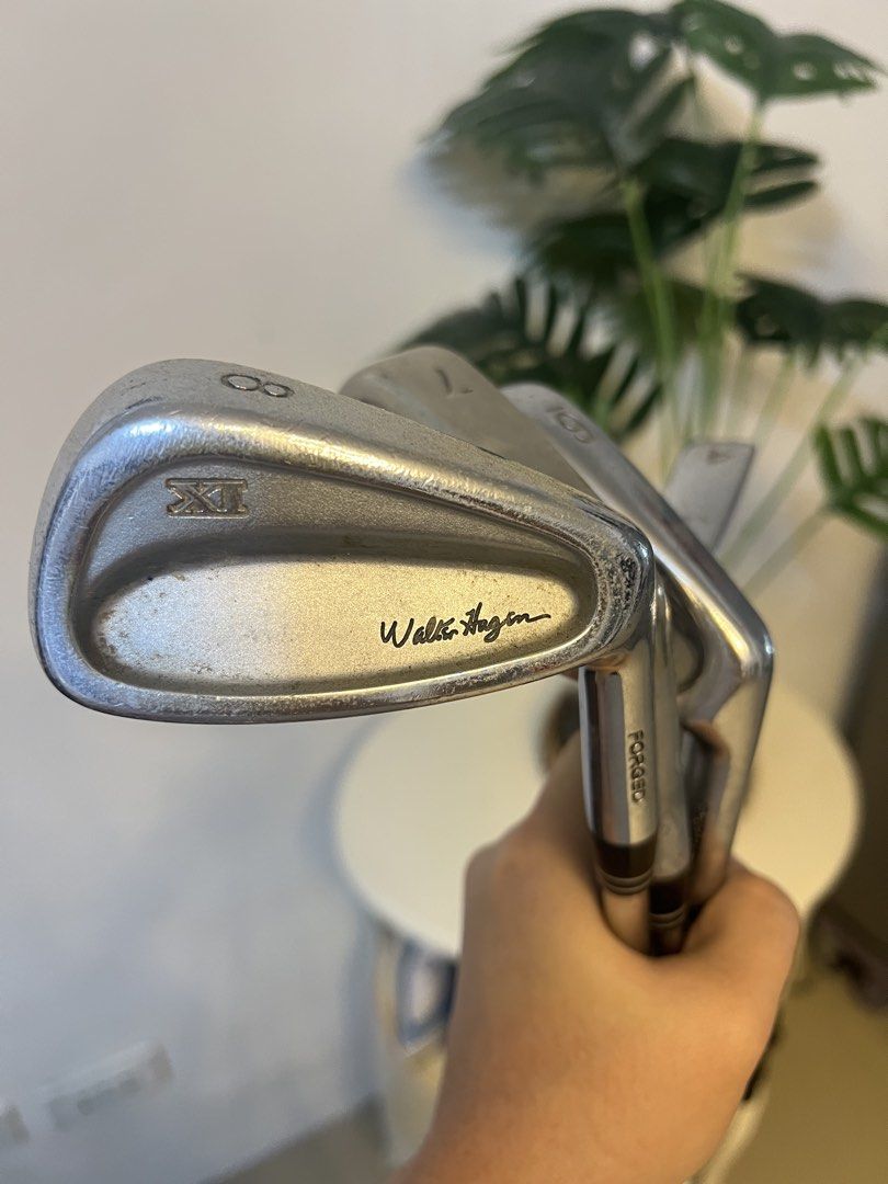 Walter Hagen Golf Irons 4-9, PW (Category: Golf) located in Manila. Submitted by livefish.26c802 (Listing ID 1463289201, Image 3). Description: - Set of 7 Walter Hagen forged golf irons - Includes: 4, 5, 6, 7, 8, 9 irons, and Pitching Wedge - Classic forged design with a clean aesthetic - Ready for your next round on the course.