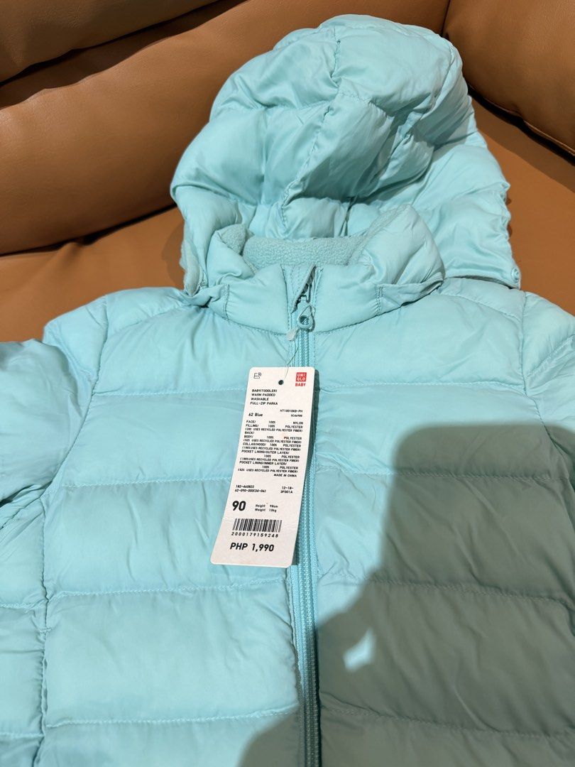 Warm Padded Full Zip Parka Light Blue (Size 90) (Category: Babies & Kids Fashion) located in Manila. Submitted by dettabaliven (Listing ID 1463218486, Image 2). Description: Never Used.