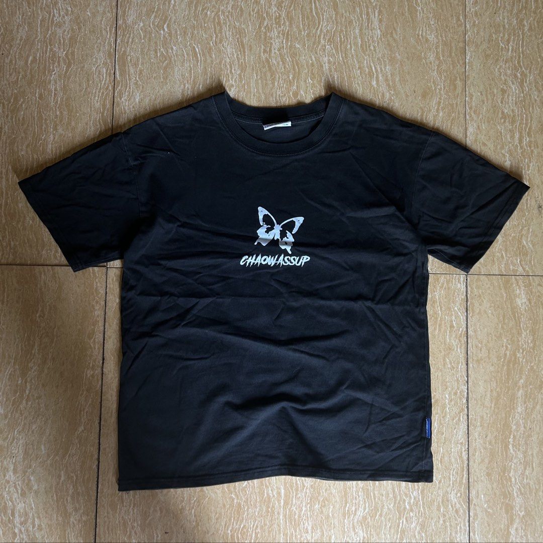 Wassup tshirt black Acid wash (Category: Tshirts & Polo Shirts ) located in Koronadal. Submitted by gngcollections (Listing ID 1463188685, Image 1). Description: Wassup tshirt / Acid wash color / butterfly logo size: M-L width: 20 length: 25 .