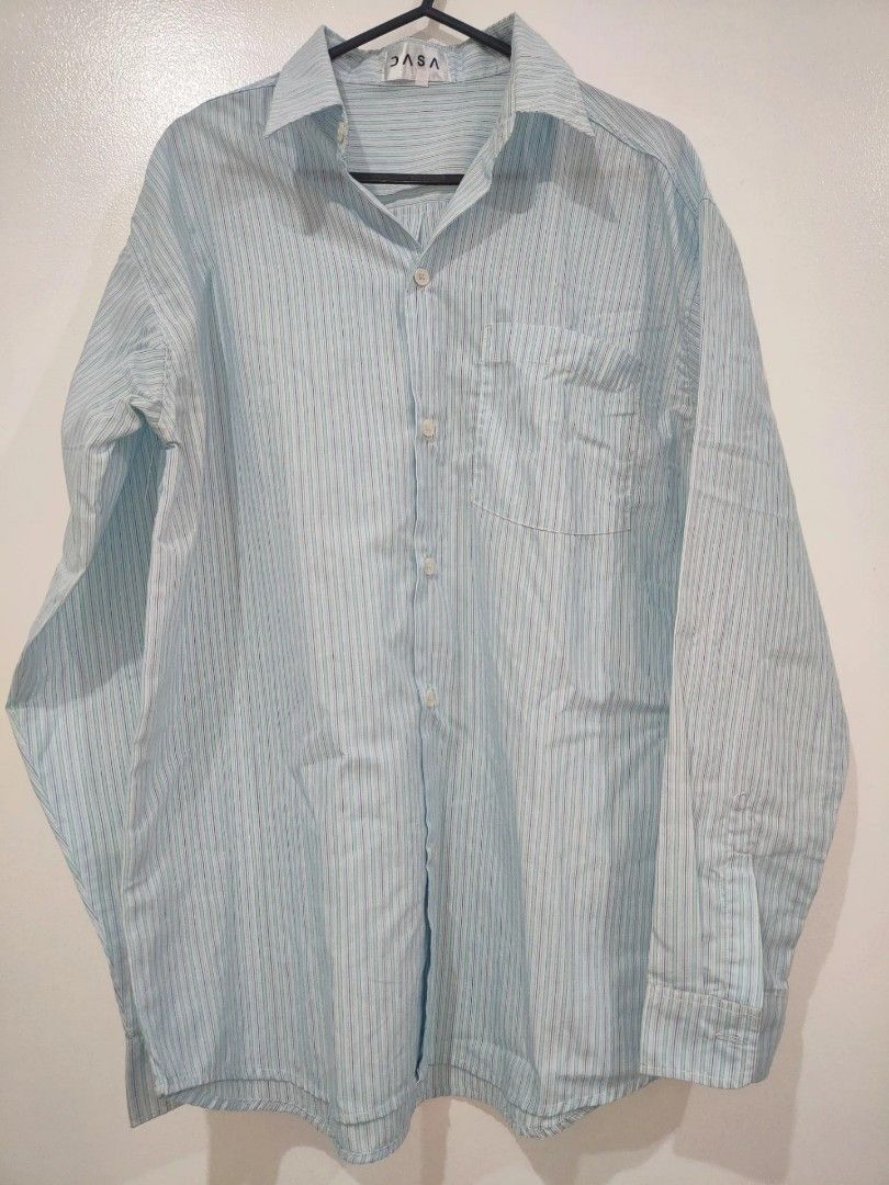 Wear Casa Blue Button-down Top (Category: Longsleeves) located in Quezon City. Submitted by maxsab (Listing ID 1463204260, Image 1). Description: - Baby blue with stripes collared buttondown shirt.
