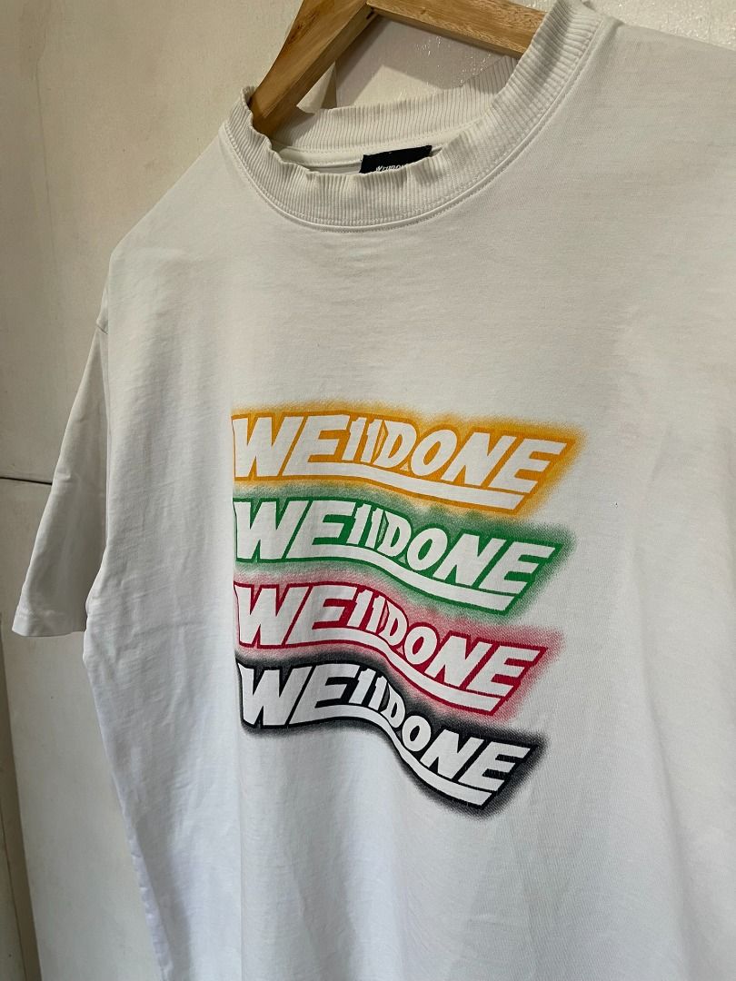 AUTHENTIC WELLDONE 'REPEATED RAINBOW LOGO' SHIRT (Category: Tshirts & Polo Shirts ) located in Manila. Submitted by ako.si.lemmor (Listing ID 1463272143, Image 3). Description: This item is authentic but thrifted, manage your expectation. Dimes: 21X28 (L-XL) Color rate: 8.5/10 Issue: Slight print fade Ship at your own cost or pickup Mandaluyong..