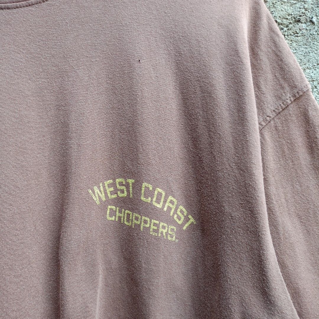 WEST COAST CHOPPERS BROWN TEE (Category: Tshirts & Polo Shirts ) located in Koronadal. Submitted by thriflex.29 (Listing ID 1463270719, Image 3). Description: WEST COAST CHOPPERS BROWN TEE Size On Tag: Large Measurements: Width 23 Length 27 Condition: 9/10 - Excellent Colorate: 9/10 Issue: Pinholes & Stain Mine: 250.
