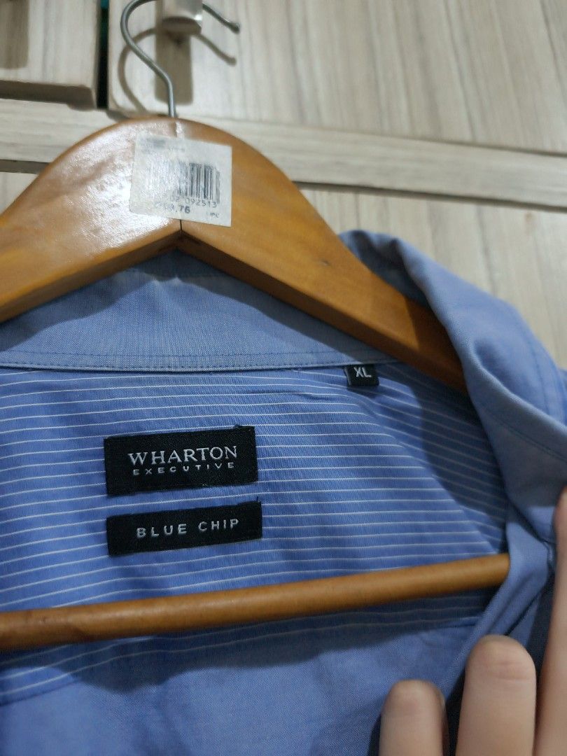 Wharton Blue Long Sleeves XL (Category: Tshirts & Polo Shirts ) located in Manila. Submitted by fasttiger.883f0d (Listing ID 1463213770, Image 2). Description: - Wharton Blue Long Sleeves - Size: XL - Ideal for: Work or smart casual occasions - 150 pesos only - Loc: Sta Mesa (sf shouldered by buyer).