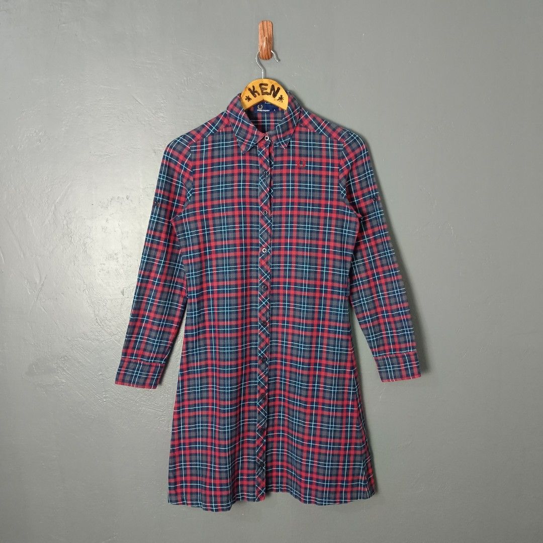 Women's - Fred Perry (Category: Dresses) located in Bacolod City. Submitted by drop.ph (Listing ID 1463241008, Image 2). Description: Fred Perry - Tartan Dress *Size S - 16.5x34.5 *Excellent *Missing belt only *Price: 1,000php *Add SF if outside Bacolod City .