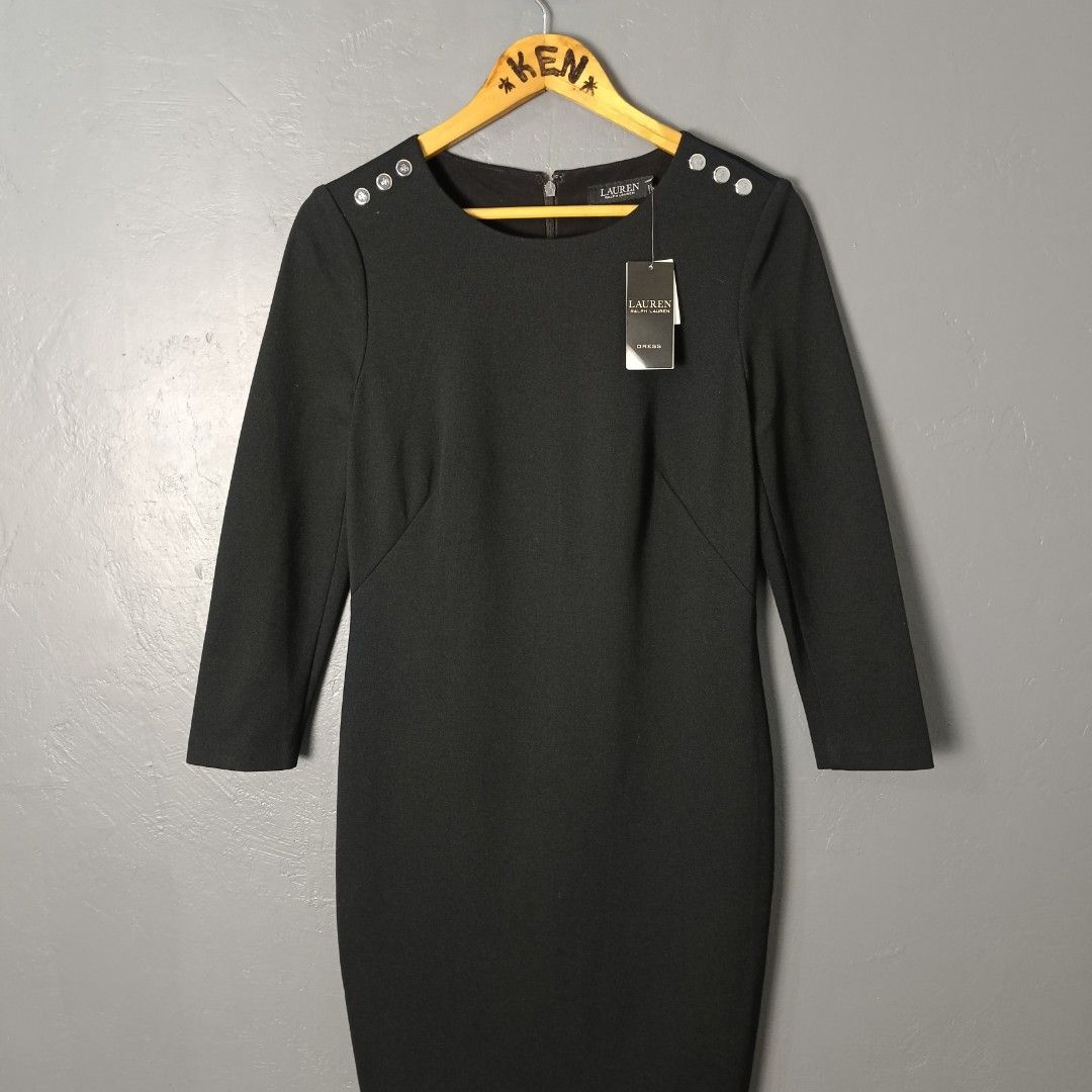 Women's - Ralph Lauren (Category: Coats, Jackets and Outerwear) located in Bacolod City. Submitted by drop.ph (Listing ID 1463191645, Image 1). Description: Ralph Lauren - Black Label Ponte Three Quarter Sleeve Dress Authentic *Size S - 16x40 *Brand New w Tags *No Flaws *Price: 2,000php *Add SF if outside Bacolod .