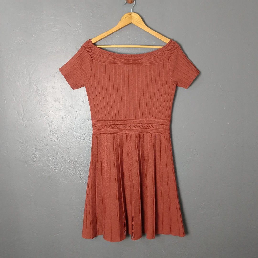 Women's - Sandro Paris (Category: Dresses) located in Bacolod City. Submitted by drop.ph (Listing ID 1463181966, Image 3). Description: Sandro Paris Lottie Off-Shoulder Knit Dress *Stretchable *Size L - 16-18x24.5 *Excellent *No Flaws *Price: 1,500php *Add SF if outside Bacolod City .