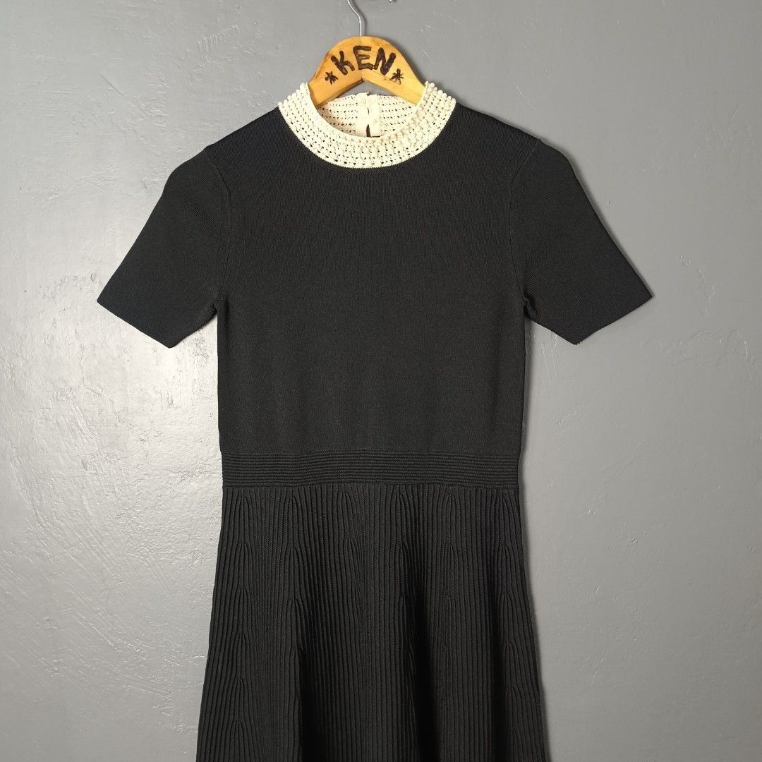 Women's - Sandro Paris (Category: Dresses) located in Bacolod City. Submitted by drop.ph (Listing ID 1463182237, Image 1). Description: Sandro Paris Jeweled Collar Knit Dress *Stretchable *Fits XS - 14-16x35 *Excellent *No Flaws *Price: 1,500php *Add SF if outside Bacolod City .