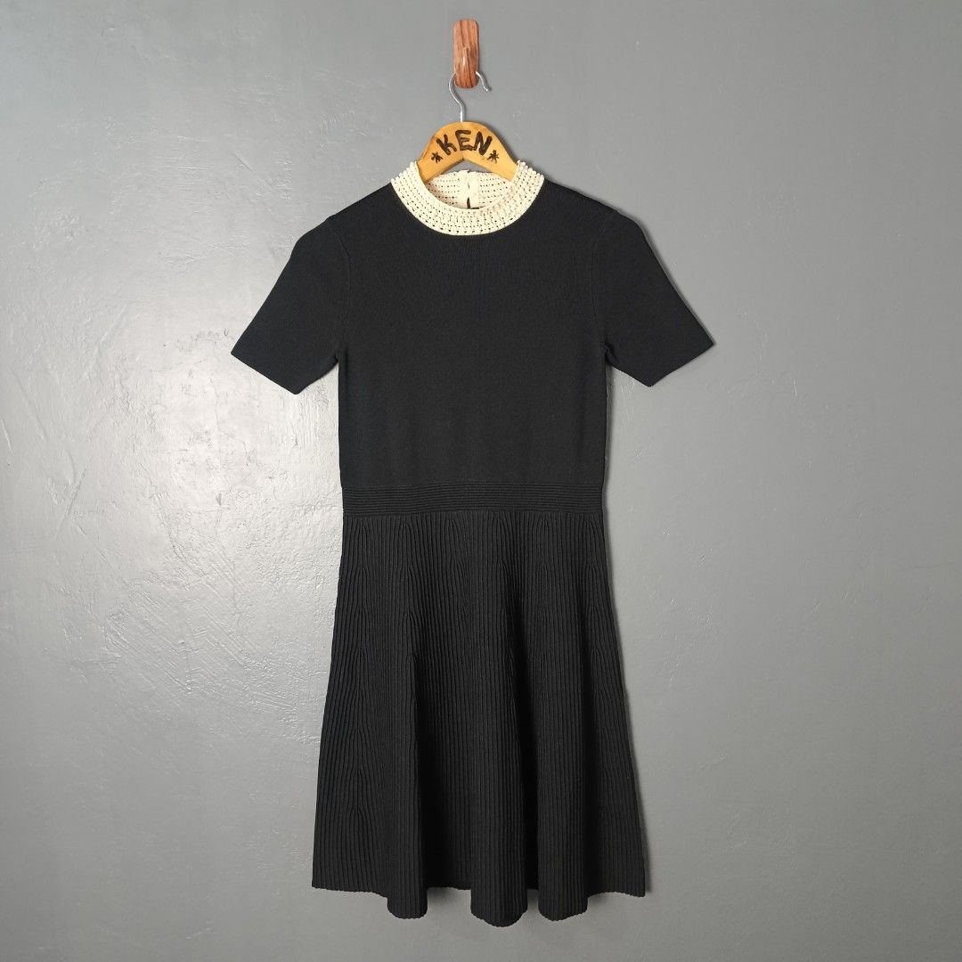 Women's - Sandro Paris (Category: Dresses) located in Bacolod City. Submitted by drop.ph (Listing ID 1463182237, Image 2). Description: Sandro Paris Jeweled Collar Knit Dress *Stretchable *Fits XS - 14-16x35 *Excellent *No Flaws *Price: 1,500php *Add SF if outside Bacolod City .