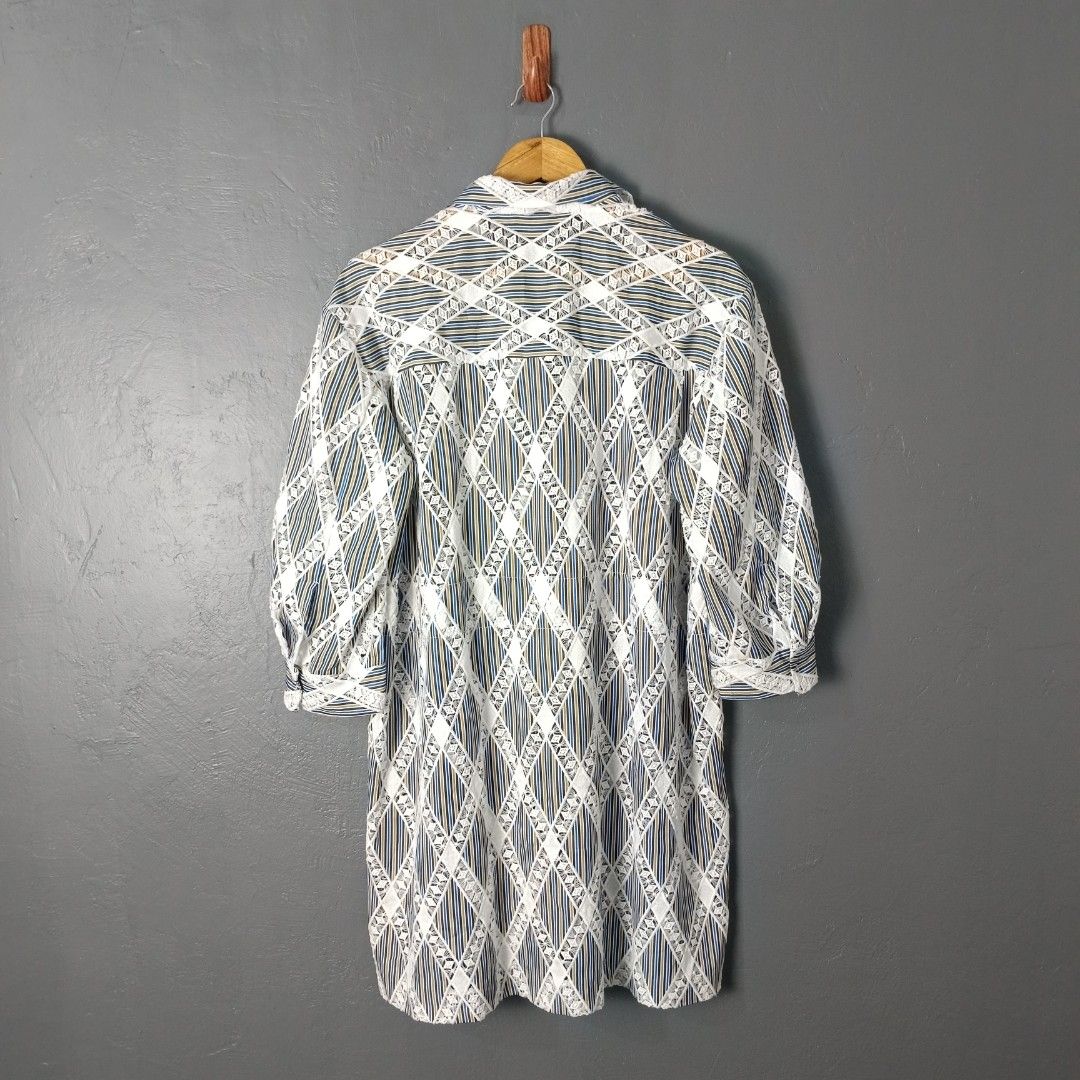Women's - Sandro Paris (Category: Dresses) located in Bacolod City. Submitted by drop.ph (Listing ID 1463240525, Image 3). Description: Sandro Paris Crochet Twill Dress *Oversized *Size M - 22x34.5 *Excellent *Missing belt *Price: 1,500php *Add SF if outside Bacolod City .