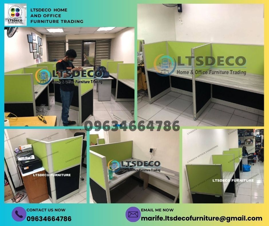workstation table customized office partition furnitures (Category: Office Furniture & Fixtures) located in Quezon City. Submitted by ltsdecofurniture (Listing ID 1463122827, Image 1). Description: 👉Are you looking for WORKSTATION, MODULAR CUBICLES OFFICE PARTITION, and OFFICE FURNITURE SUPPLIER? LTSDECO Furniture, is direct supplier, manufacturer, and trusted provider of high quality, affordable and durable modular office divider partition, hom