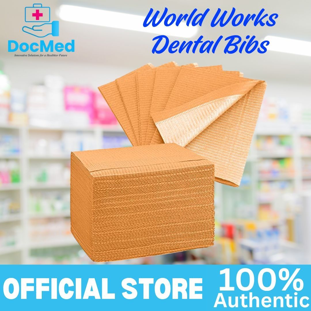 World Works Dental Bibs 100's (Category: Medical Supplies & Tools) located in Quezon City. Submitted by zee_010200 (Listing ID 1463182328, Image 1). Description: - Authentic World Works Dental Bibs - Available in Orange and Fuchsia Pink.