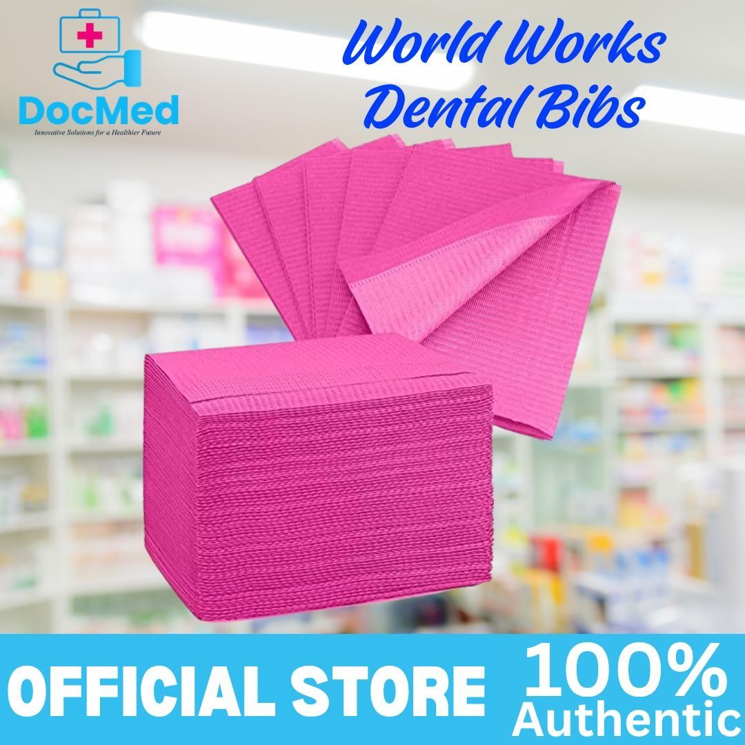 World Works Dental Bibs 100's (Category: Medical Supplies & Tools) located in Quezon City. Submitted by zee_010200 (Listing ID 1463182328, Image 2). Description: - Authentic World Works Dental Bibs - Available in Orange and Fuchsia Pink.