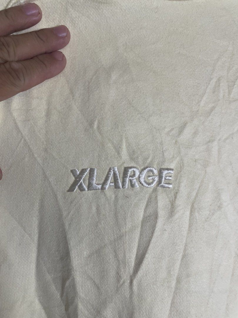 XLarge Hoodie Yellow Size M (Category: Coats, Jackets and Outerwear) located in Molave. Submitted by charlesthrifter (Listing ID 1463135948, Image 2). Description: - Yellow XLarge hoodie - Simple design with embroidered logo on chest - Front kangaroo pocket - Made in China - Size M - Cotton blend material - Great for casual wear.