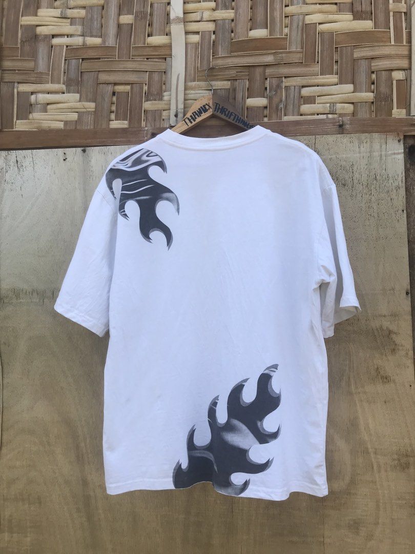 Y2k Flames White Tee (Category: Tshirts & Polo Shirts ) located in Lapu Lapu. Submitted by thanicxthriftz (Listing ID 1463235716, Image 3). Description: 24x28 No issue Ready to wear.