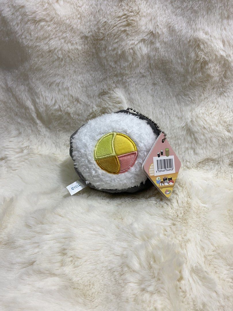 Yell Sushi plush charm keychain (Category: Plushies & Soft Toys) located in Kalibo. Submitted by ollie_stuffshop (Listing ID 1463298223, Image 2). Description: Before you send your inquiries: ❗️Last Price is already posted ❗️Manage your expectations, WYSIWYG ❗️May need washing ❗️Dropoff is every Wednesday & Sunday.