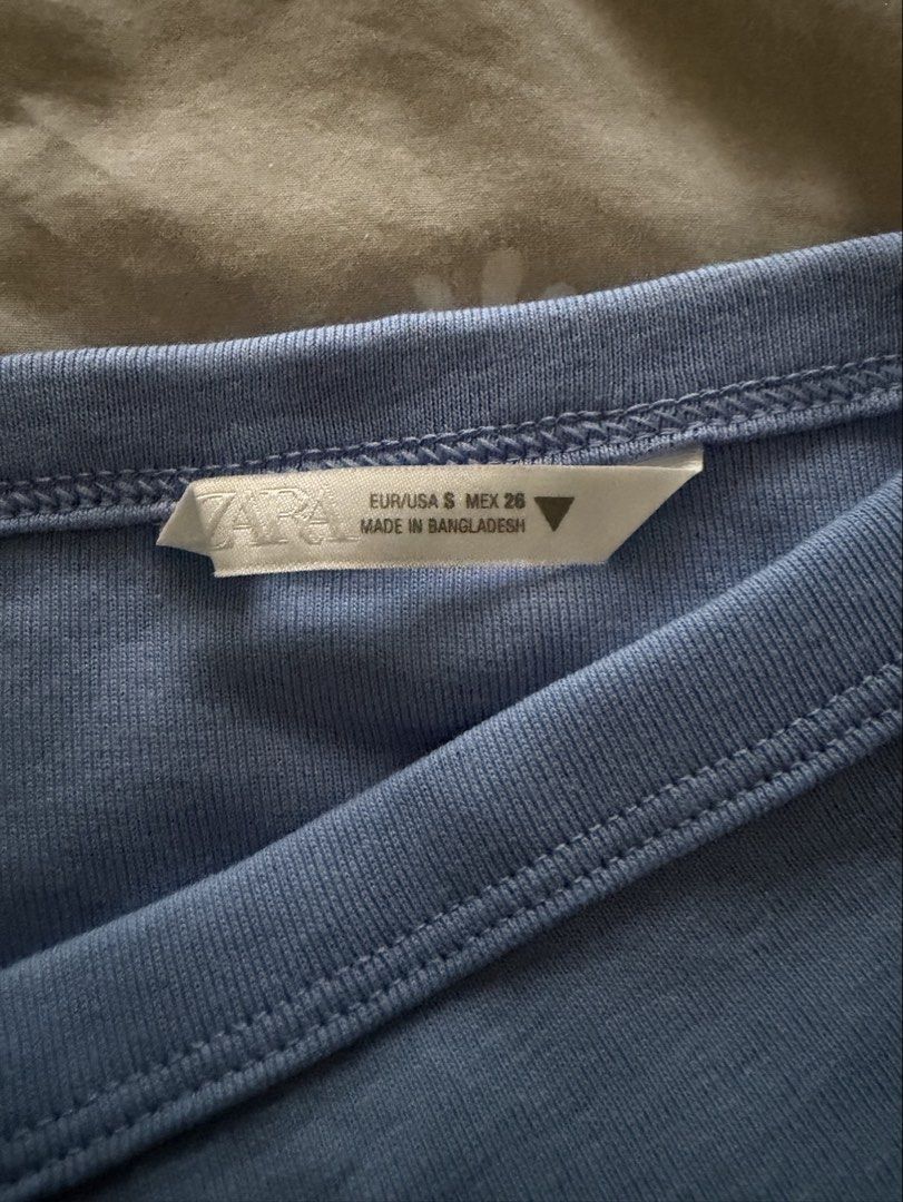 zara blue square neck tank top (Category: Sleeveless) located in Makati City. Submitted by amandumps (Listing ID 1463206045, Image 2). Description: .