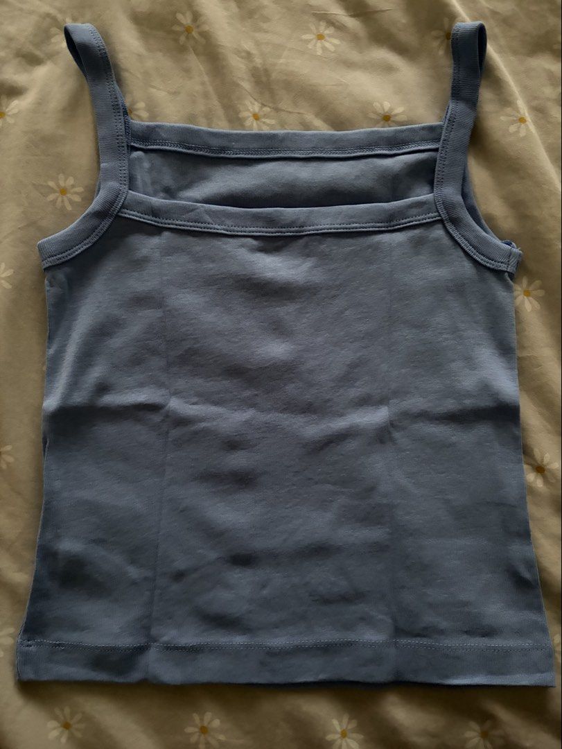 zara blue square neck tank top (Category: Sleeveless) located in Makati City. Submitted by amandumps (Listing ID 1463206045, Image 3). Description: .