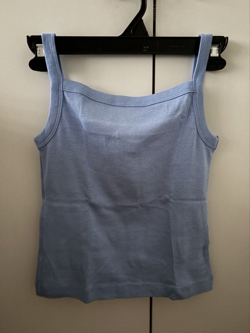 zara blue square neck tank top (Category: Sleeveless) located in Makati City. Submitted by amandumps (Listing ID 1463206045, Image 1). Description: .