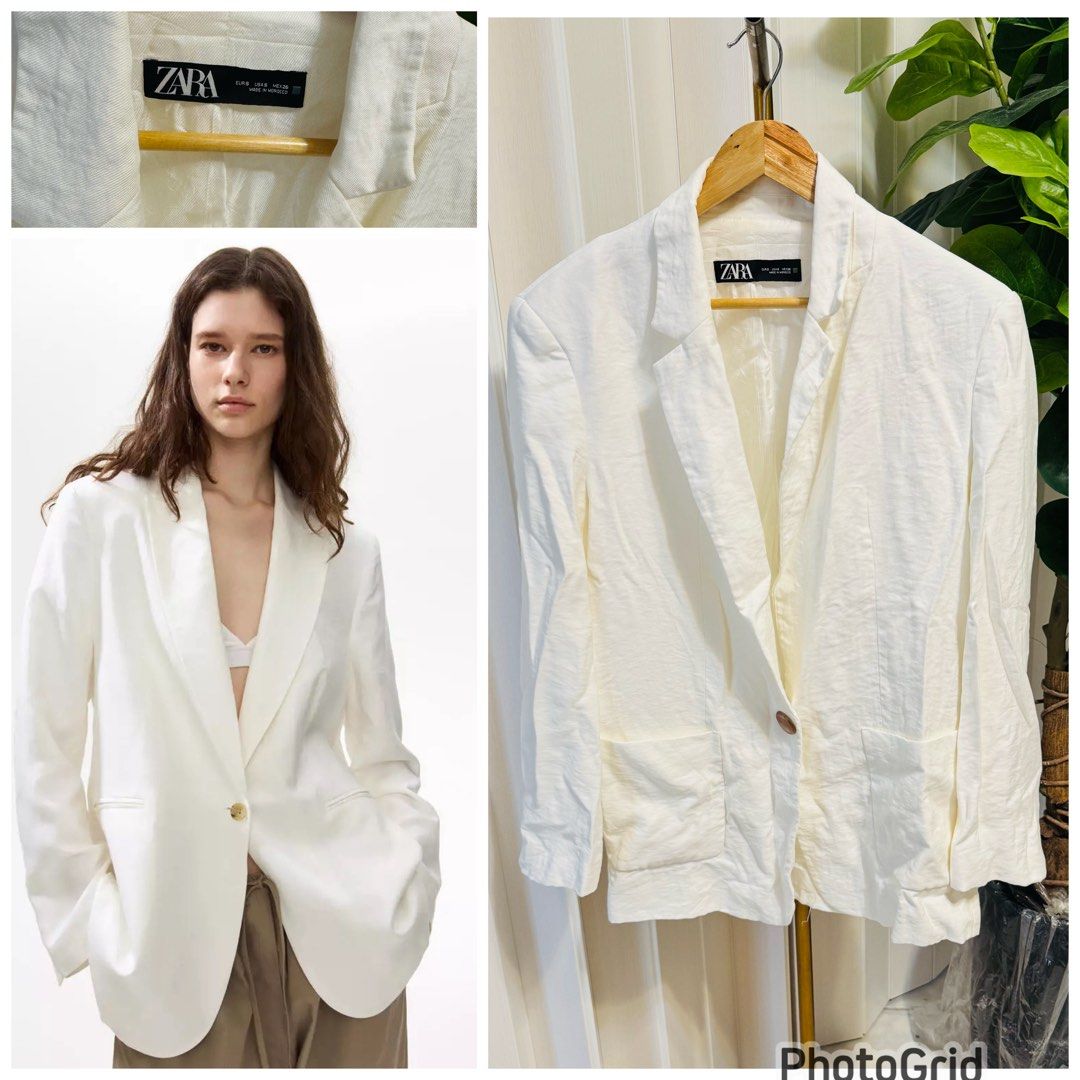 Zara Boyfriend White Blazer (Category: Coats, Jackets and Outerwear) located in Cabanatuan. Submitted by boutiquelouise (Listing ID 1463250557, Image 1). Description: .