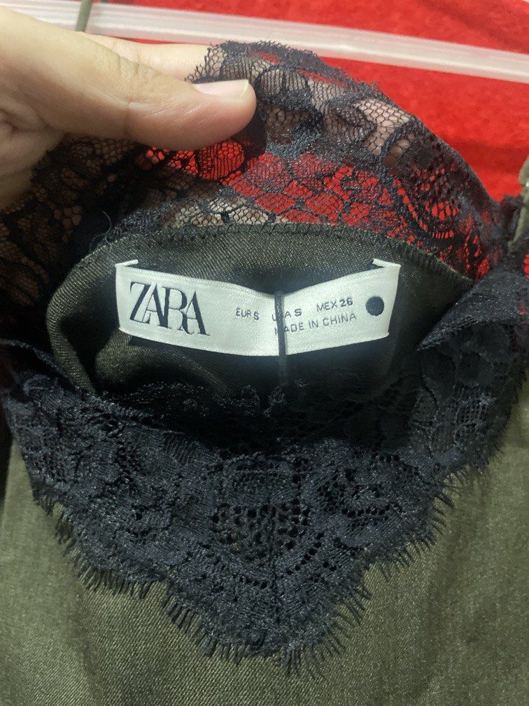 Zara lace top (Category: Sleeveless) located in San Juan City. Submitted by prelovedstuff_01 (Listing ID 1463252790, Image 2). Description: Dont like the fit on me Brand new Size small, stretchy-ish material.