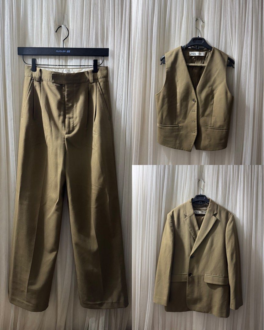 Zara Set (Category: Coats, Jackets and Outerwear) located in Taguig. Submitted by saintchristian (Listing ID 1463256837, Image 1). Description: BLAZER LARGE VEST MEDIUM TROUSER XS.