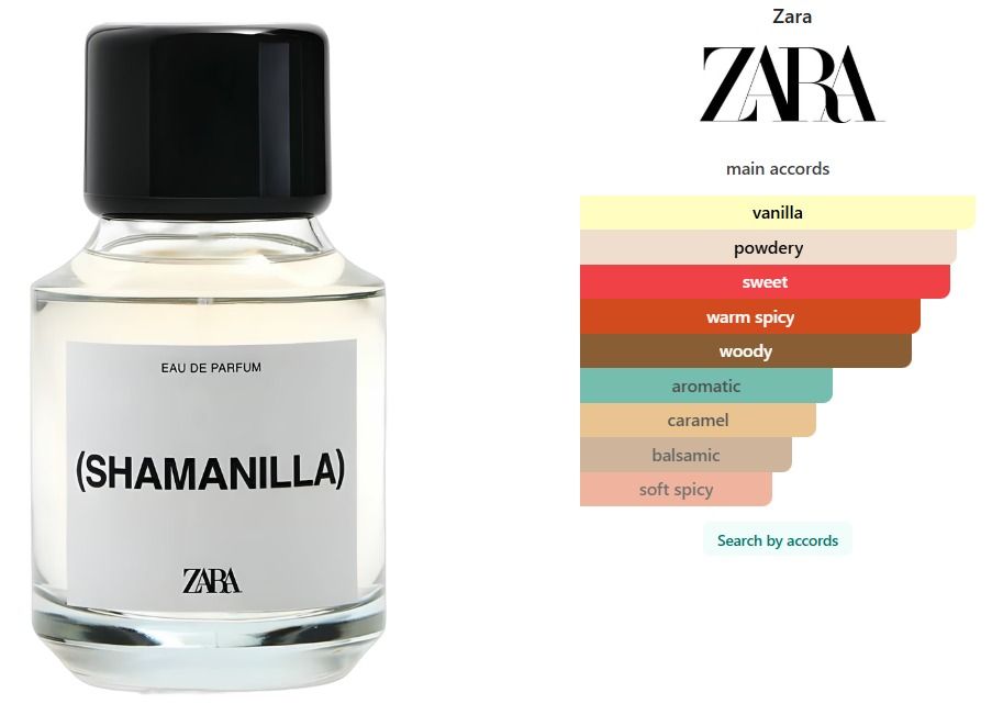 Zara Shamanilla - EDP/Perfume Decant (Category: Fragrance & Deodorants) located in Quezon City. Submitted by idlip (Listing ID 1463278112, Image 2). Description: These are decants! Not the entire bottle of perfume. :) Kindly provide time for this as the decant bottles might not be readily available. Authentic "Shamanilla" EDP by Zara 2 ml - P30 5 ml - P75 (*Purchased in 2026 in-store. Last photo in set is from Fragrantica.) From Fragrantica: "Top