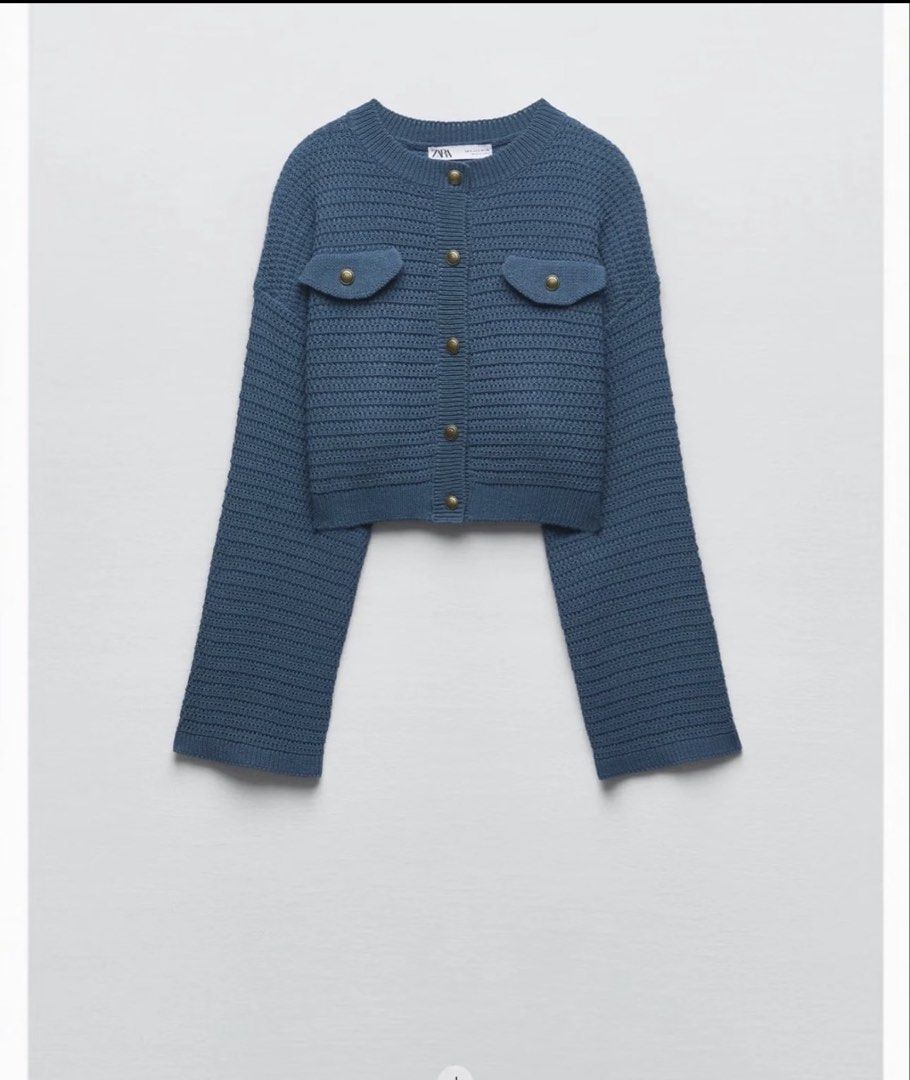 Zara Textured Knit Cropped Cardigan (Category: Coats, Jackets and Outerwear) located in Manila. Submitted by joan.here (Listing ID 1463225924, Image 1). Description: Brand: Zara Rfs: decluttering Mop: bank transfer Delivery: sf c/o buyer Loc: tondo manila .