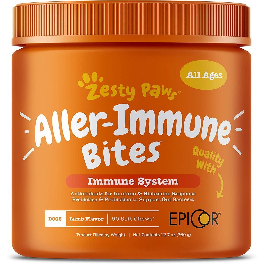 Zesty Paws Supplement (Category: Homes & Other Pet Accessories) located in Caloocan City. Submitted by blau.pancake (Listing ID 1463217225, Image 3). Description: - Zesty Paws Aller-Immune Bites for dogs - Supports immune system and gut health - Soothes irritated skin and promotes coat health - Aids digestion - Made with salmon oil, colostrum, apple cider vinegar, probiotics, and Epicor - Suitable for all ages - Delicious lamb flavor - 90 soft ch