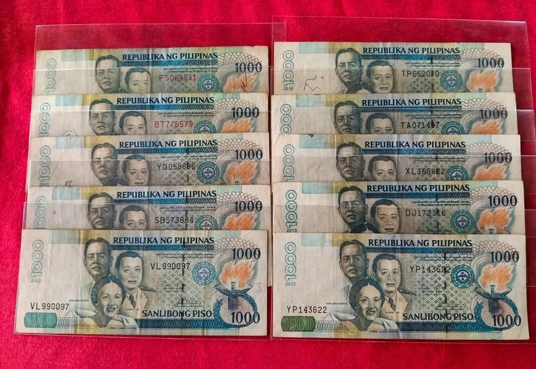 10 pcs NDS 1000 pesos take all (Category: Currency) located in Batangas. Submitted by swiftstone.96924b (Listing ID 1463334683, Image 1). Description: 1000 pesos 10 pcs take all .