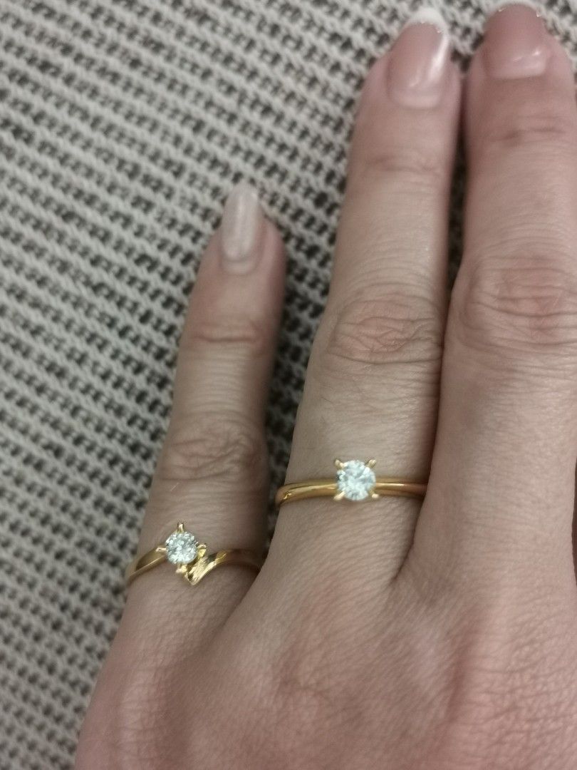 18K Natural Diamond Ring - P35,000 each (Category: Rings) located in Las Pinas. Submitted by budget_buys29 (Listing ID 1463417842, Image 3). Description: - Two 18K natural diamond rings available. - Classic solitaire setting with a simple, timeless design. - Ideal for engagements or as a special gift. - Price: P35,000 per ring. - Message for more details. - Sizes 6, 61/2.