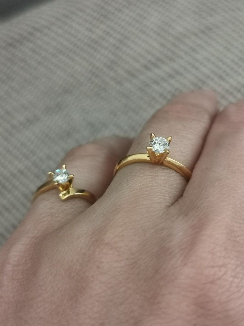 18K Natural Diamond Ring - P35,000 each (Category: Rings) located in Las Pinas. Submitted by budget_buys29 (Listing ID 1463417842, Image 2). Description: - Two 18K natural diamond rings available. - Classic solitaire setting with a simple, timeless design. - Ideal for engagements or as a special gift. - Price: P35,000 per ring. - Message for more details. - Sizes 6, 61/2.