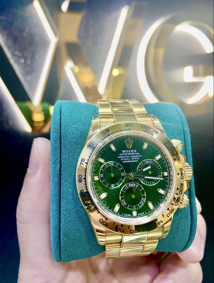 (2017) Rolex Daytona Yellow Gold John Mayer 116508 (Category: Watches) located in Singapore. Submitted by watchgen (Listing ID 1463426897, Image 1). Description: Model: 116508 Brand: Rolex Description: - Dated 2017 - Full complete set - Mint condition - Comes with white tag Located us： 180 Bencoolen Street #01-68 (189646) Opening hours: 1-7pm daily *We provide 12 months in house warranty for all preowned items* Payment mode: Cash/Paynow/Bank tran