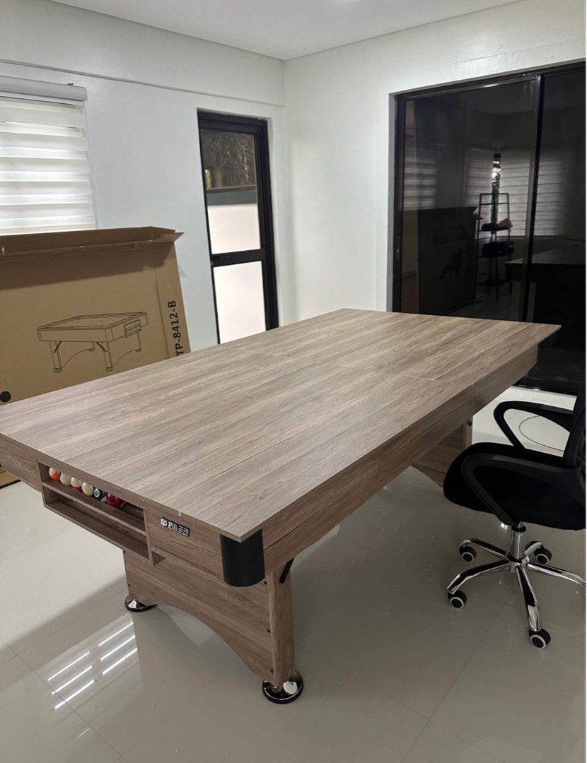 3 in 1 Foldable Billiard Table Ping pong Table 7ft (Category: Billiards and Bowling) located in Caloocan City. Submitted by mainnnnstore (Listing ID 1463550701, Image 2). Description: 100% LEGIT. BRAND NEW AND EXCELLENT CONDITION We protect your transaction. We provide the original receipt Warranty INCLUDED We provide a return policy. If you are not satisfied with your product, 100% money back guarantee FB PAGE: Rakelina Store.