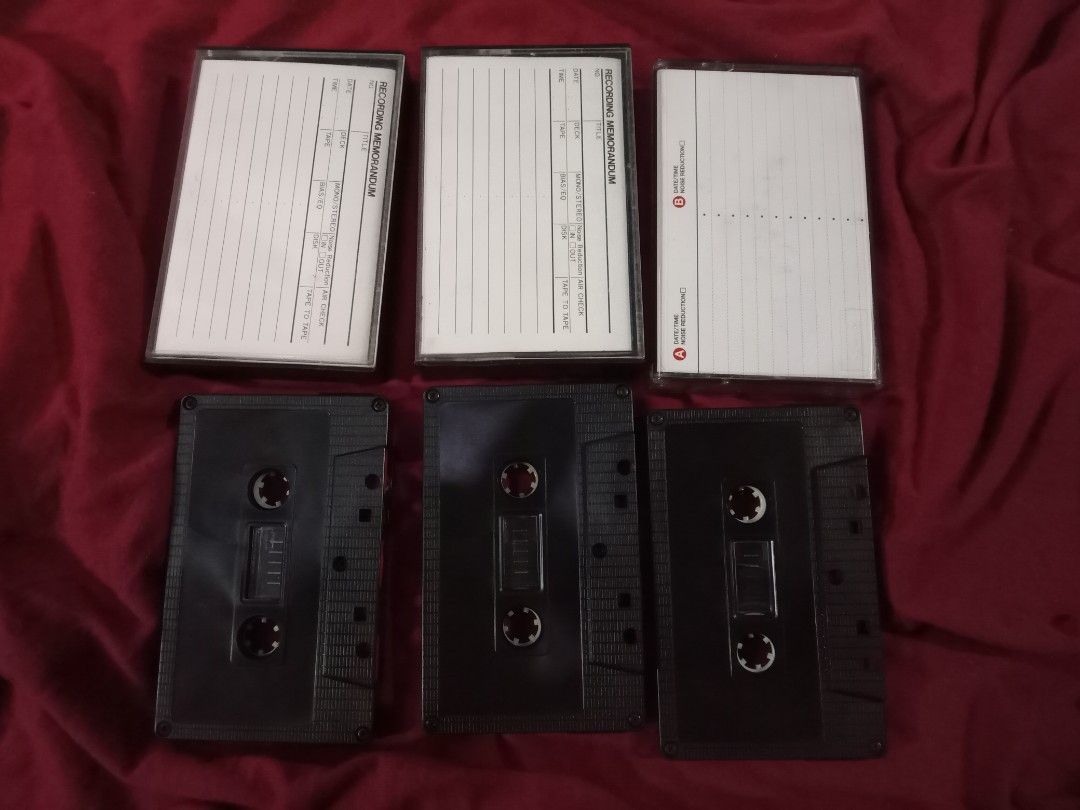 3 PIECES BLANK CASSETTE TAPES FOR TAKE ALL (Category: Music Accessories) located in Valenzuela. Submitted by tapeheads90s (Listing ID 1463428189, Image 1). Description: blank cassette tapes for take all case not graded 1st to pay add shipping fee via J&T lalamove mop: gcash valenzuela city.