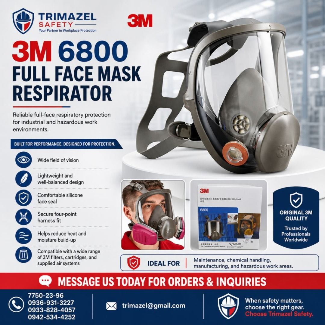 3M 6800 FULL FACE MASK RESPITAROR (Category: Looking For) located in Caloocan City. Submitted by trzl_liza14 (Listing ID 1463338376, Image 1). Description: ✅ Guaranteed lowest price ✅ Quality products ✅ Big discount for bulk orders ✅ 100% LEGIT TRUSTED SUPPLIER! ✅ With Complete Legal Documents ✅ BIR Registered We Supply All Kinds Of PPE Supplies, Raincoat, Hard Hat, Cooler Box, Plastic Trash Bin, Road Barriers, Kayak Boats, Crystal Kayak, Traffic