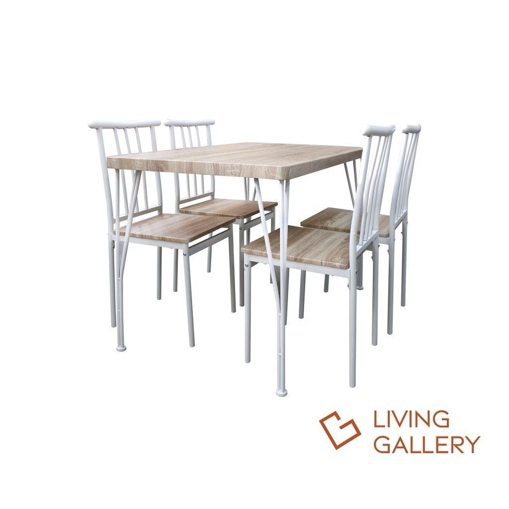 4 Seater Dining Set (Category: Tables & Sets) located in Valenzuela. Submitted by joancc993 (Listing ID 1463352945, Image 2). Description: Condo Small space 4 seater dining set Living Gallery Tanna Dining Set | 4 Seater | Stylish | Functional | Sturdy & Durable • 4-Person Family Dining: Stylish, Functional Set Includes A Table, 4 Chairs • Thick, Spacious Tabletop • PVC top and chair has a glossy, highly-pigmented and weatherable outer cap that is