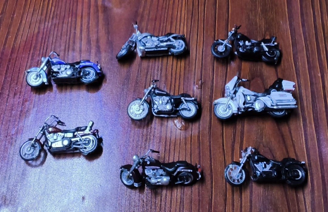 8pcs Harley-Davidson Motorcycle Collection Display Set case #1 (Category: Vehicle & Diecast Models) located in Manila. Submitted by the_thrift_shop_onlineph (Listing ID 1463125735, Image 1). Description: No long reservation, priority ASAP buyer Products in hand ready to ship Feel free to chat, message or text for additional pictures and inquiry for the availability of the items before placing an order. What you see what you get (see pictures) Det