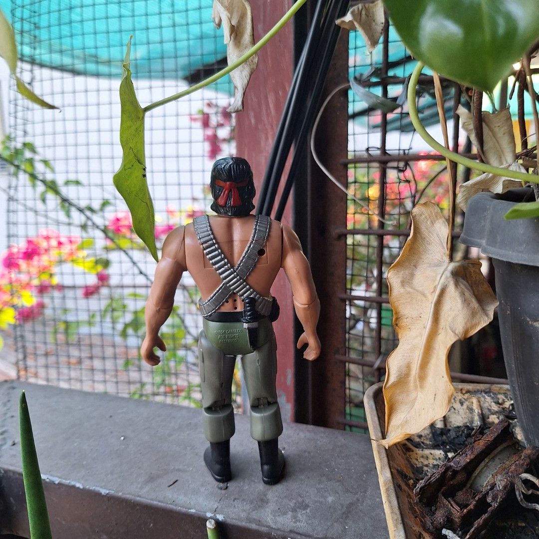 90s Rambo Action figure (Category: Action & Battle Toys) located in Manila. Submitted by marchaeldelacruz (Listing ID 1463478529, Image 2). Description: Sale !!! Sale !!! Vintage Rambo Action Figure Markings ( 1994 Carolco alrights reserve ) Good Condition 2000 pesos only shipping ( lalamove metro manila j&t nationwide).