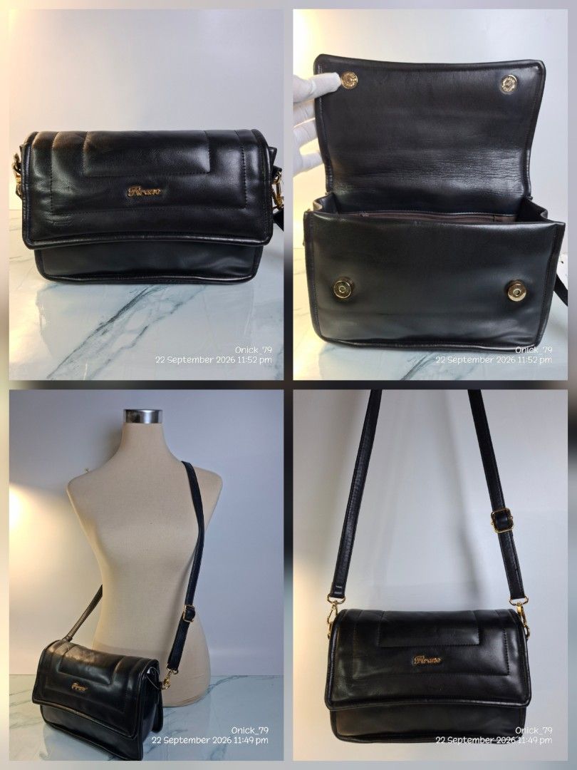 ✨ Chic & Timeless FIRANO Leather Flap Bag ✨ (Category: Shoulder Bags) located in Pasay City. Submitted by onick_79 (Listing ID 1463509882, Image 3). Description: * 🏷️ Brand: FIRANO * 🖤 Material: Premium Genuine Leather with luxe gold-tone hardware * 📐 Dimensions: L 26 cm x H 18 cm x W 10 cm * 👜 Style & Design: Quilted flap front with magnetic closures and an adjustable crossbody strap * 🎒 Storage: Spacious lined main compartment with interio