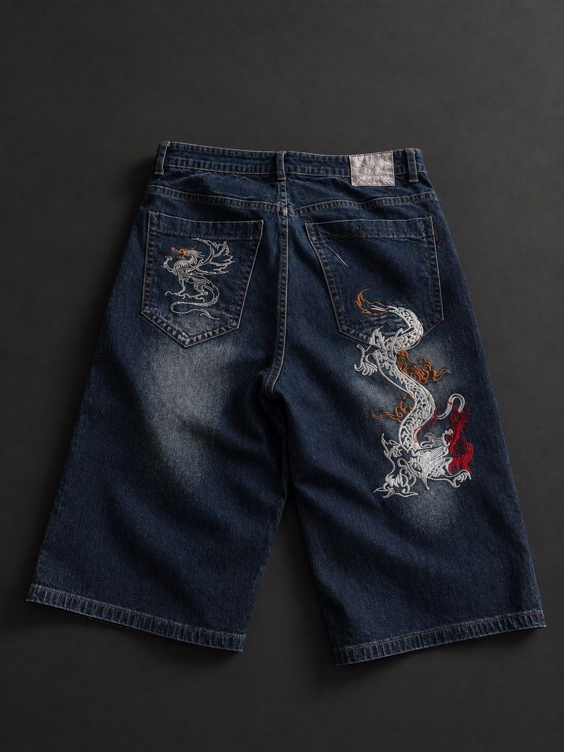 Japanese-Style Dragon Embroidered Jorts (Category: Shorts) located in Tagum. Submitted by clent.josh (Listing ID 1455626005, Image 1). Description: .