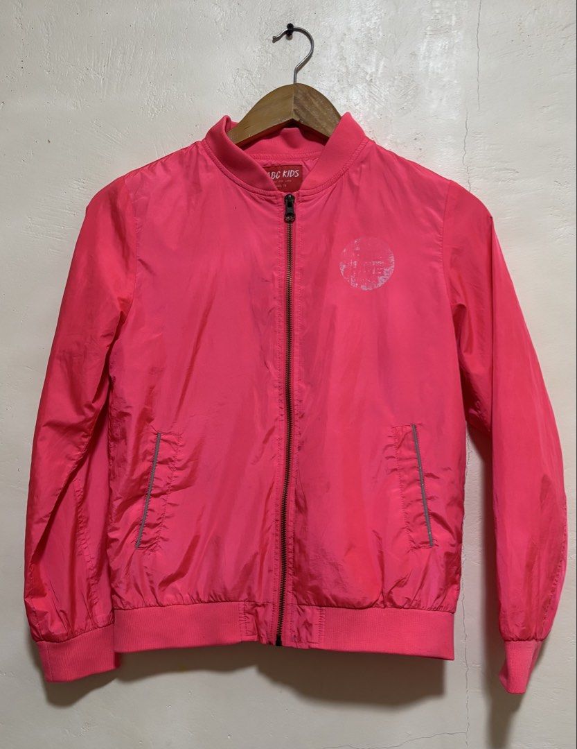 ABC Kids Pink Bomber Jacket (Category: Babies & Kids Fashion) located in Santa Cruz. Submitted by zellethrifts (Listing ID 1463511196, Image 1). Description: • Bought in Japan 🇯🇵 • Well used • Fits 8-12 years old • In excellent condition • Photos taken using mannequin only 🚚 Shipping via J&T only 📦 Shipping fee to be shouldered by buyer 💳 Mode of payment: GCash 📍 Santa Cruz, Laguna.