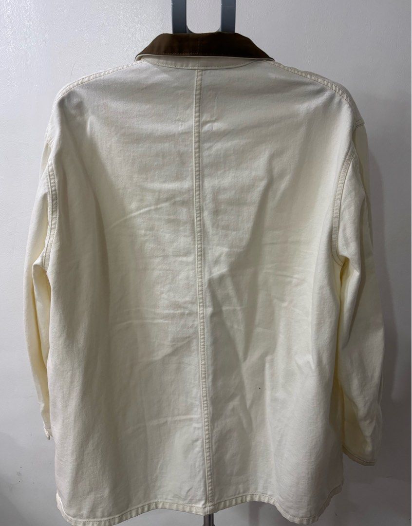 Acker Chore Jacket, CREAM (Category: Coats, Jackets and Outerwear) located in Quezon City. Submitted by clutter_busters (Listing ID 1463446241, Image 2). Description: Acker Chore Jacket, CREAM - Made from Korea - Pit to pit: 22.5 inches - Length: 30 inches - RFS, Decluttering - shipping Lalamove/J&T.