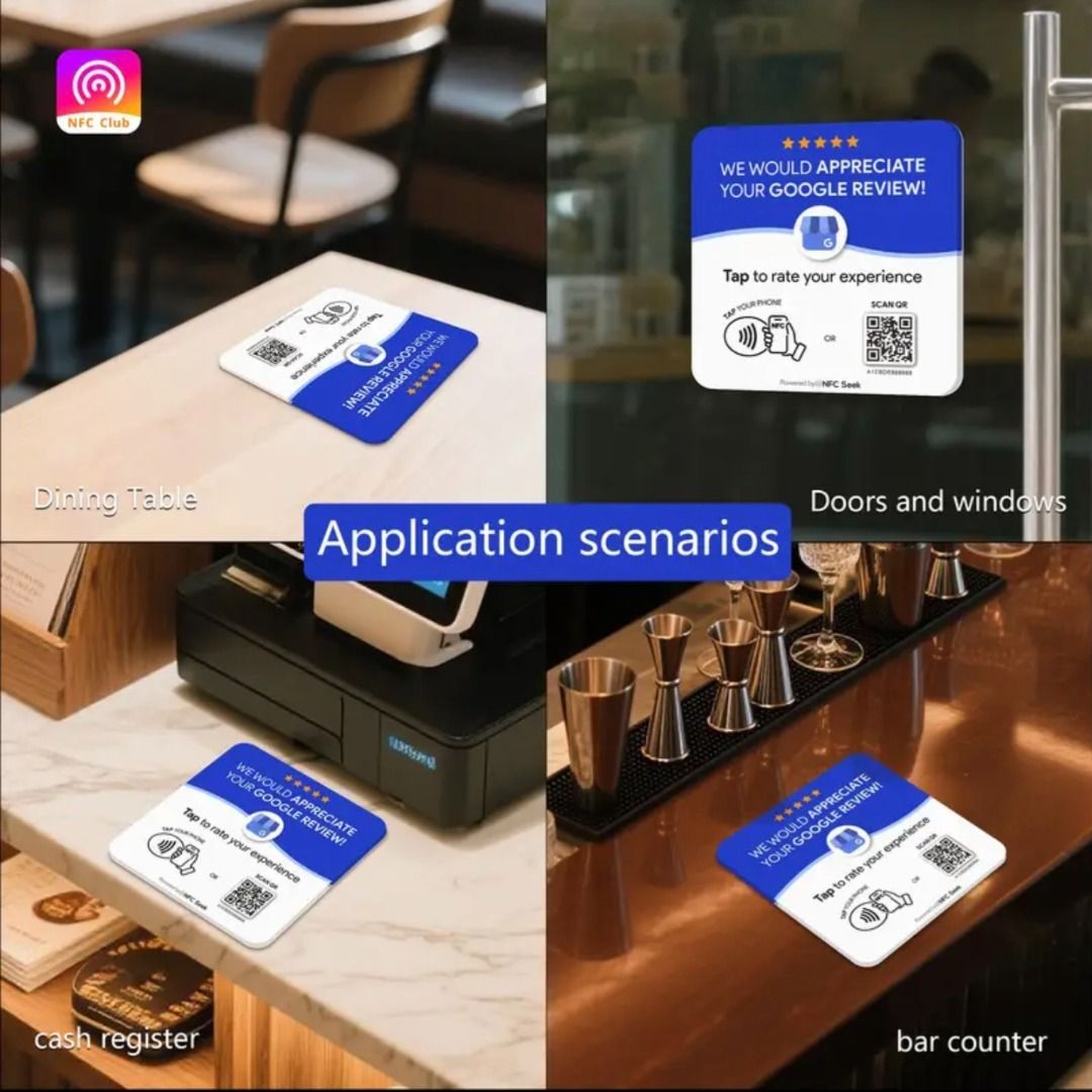 Acrylic Tap-Cards for Google Review (Category: Office & Business Technology) located in Marikina City. Submitted by zabeth18mercado (Listing ID 1463441836, Image 3). Description: ✨ GET MORE GOOGLE REVIEWS — WITH JUST ONE TAP! ✨ Make it easier for your customers to leave you a Google Review! ⭐⭐⭐⭐⭐ Just TAP your phone → your Google Review page opens instantly. ✅ No app needed ✅ Works with iPhone & Android ✅ Stylish acrylic design ✅ Perfect for busi